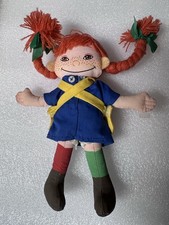 Vintage Juan’s Pippi Longstocking Plush Doll Astrid Lindgren soft 6” tall doll  picture