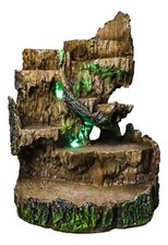 Rustic Forest Tree Steppes Faux Wooden LED Display Stand Figurine For Miniatures picture
