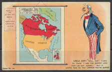 1912 Canada ~ Uncle Sam Comparing Area: Thought I Had The Biggest ~ Patriotic picture