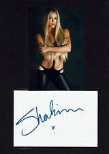 Shakira hand Signed card mounted to 10 x 8 inch card picture