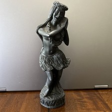Hawaiian Hula Dancer Figurine By Coco Joe's, Made In Hawaii, 8.25 Inches High picture