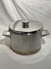 Nils Johan Traktor Grytan Sweden 5L Stock Pot Pan Stainless 18-0 Vintage MCM picture