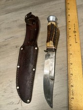 Vintage R.J. Richter Fixed Blade Knife & Leather Sheath. Solingen Germany picture