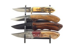4 Knife Display Stand Rack Holder For Medium To Large Knives Holds Four Blades picture