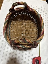 Nice  size Vintage Handwoven unique basket in very good shape picture
