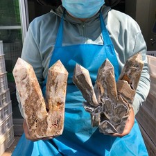 2pcs 7.1 LB Natural Sphalerite Multi‑Point Obelisk Mineral Specimen 5705 picture