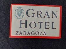 Suitcase Sticker Zaragoza Grand Hotel Old picture