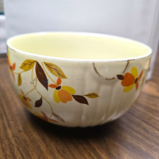 Hall's Superior Cream Floral Ceramic Bowl 6in Round Glossy 1900-1919 picture