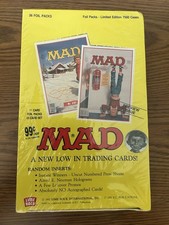 1992 MAD Magazine Trading Cards Sealed Box 36 Packs Limited Edition Lime Rock picture