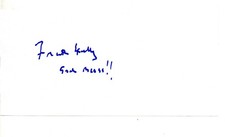 Frank Kelly Irish actor  FATHER TED Signed White Card Autographed picture