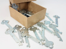 (2) Vtg NATIONAL Lock Co Key 129-T-7 Cedar Chest Trunk Footlocker 129T7 Rockford picture