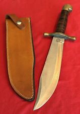 BOWIE KNIFE - CUSTOM 15” HEAVYDUTY - WITH NEW LEATHER SHEATH  picture