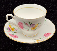 Vintage Colclough Bone China Floral Cup And Saucer Made in England picture