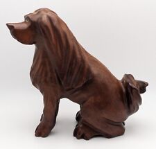 Vintage Carved Wooden Cocker Spaniel Dog Figure 6