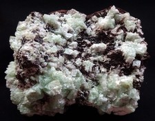 GREEN APOPHYLLITE CRYSTALS ON MATRIX MINERALS SPECIMENS picture