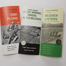 1960s JOHN DEERE Lot Of 3 Sales Brochures Plows 870, F310, Harrows Foldout  picture