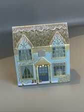 M&S Marks and Spencer Empty Hot Chocolate Cocoa Christmas Tin Light Up House picture