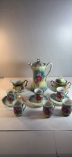 Wheelock Germany Chocolate Pot Set La France Rose - Hand Painted 14 Piece Set - picture