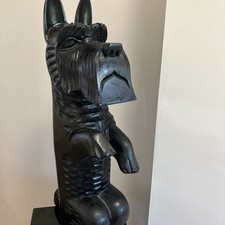 RARE ARTHUR COURT 1980 25” Tall Wooden Scottish Terrier Dog Figure From Estate picture