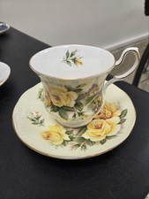 Vintage Queens Rosina Fine Bone China England Floral Tea Cup & Saucer Set picture