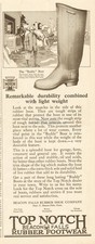 1921 Top Notch Beacon Falls Rubber Shoe CT Buddy Work Boot Vintage Footwear Ad picture