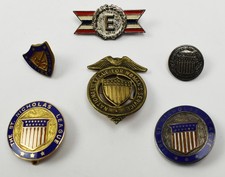 Assorted Antique 20C Women’s Service Club Pins - Nicholas League, Red Cross picture
