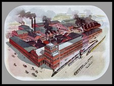 Huber Tractor Factory, Marion, OhiO 1896 Aerial View New Sign: 24x30