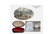🔥OOAK RARE 22K GOLD EXQUISITE MOTHER OF PEARL RUSSIAN LACQUER BOX S. PETERSBURG picture