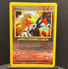 Entei 34 Black Star Promo Holo 2001 English LP DOUBLE SWIRL picture