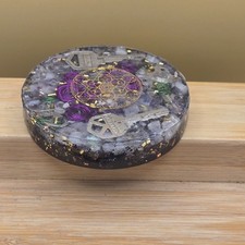 Handcrafted Orgonite Water Charging Coaster with Metatron’s Cube – Reiki  picture