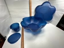 Tupperware Chip n Dip Open House Serving Tray Set 4624A-1 Dark Blue picture