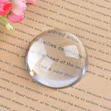 LS Big Magnifying Glass Paperweight Dome Magnifiers Semi Crystal Ball 40mm picture