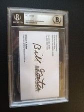 Bill Gates Microsoft Business Card Auto Autograph Signed Beckett BAS Authentic picture