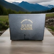 Diamond Crown Julius Caesar Empty Cigar Box Black J.C. Newman  picture