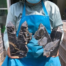2pcs 7.78 LB Natural Sphalerite Multi‑Point Obelisk Mineral Specimen 5703 picture