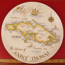 VINTAGE ST THOMAS VIRGIN ISLANDS SOUVENIR COMMEMORATIVE COLLECTOR DISH PLATE  picture