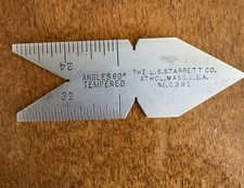 Starrett C391 Center Gage 60 Deg Fishtail - Made In USA Machinist picture