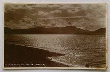 Evening On Loch Vennacher Trossachs 1933 Postcard (P306) picture
