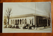 Post Office, Modesto CA rppc postcard real photo old automobiles picture
