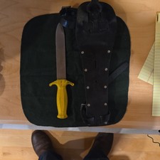 Vintage Espadon Tarzan   Knife w/Black Rubber Sheath picture