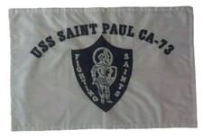 USS Saint Paul CA-73 Flag Fighting Saints Heavy Cruiser Navy Veteran picture