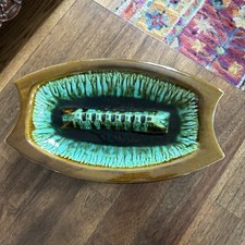 Vintage MCM California Pottery WD609 Drip Glaze Atomic Ashtray 70s Hippie picture
