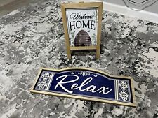 MICHAELS Blue Relax Wall Sign by Ashland And Welcome Home Sign picture