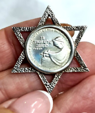 Israel Silver Pendant  ADILLION Bar Mitzva Boy Menorah judaica Star Of David picture