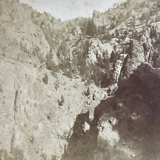 Antique 1870s Cheyenne Canyon Colorado Springs Stereoview Photo Card P3610 picture