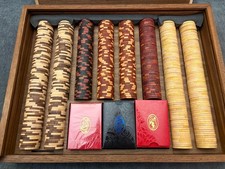 The Name of the Wind themed card decks Wyrmwood 500 Wood Poker Chip Set  - KS  picture