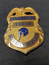 Vintage Obsolete Security Services Badge Pinkerton Repared, Missing Clasp. picture