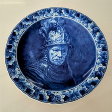 Vintage Royal Delft 1972 De Koninklijke Porceleyne Fles Large Charger Blue White picture