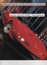Original 1991 Pontiac Firebird, Formula, and Trans Am  Dealer Sales Brochure picture