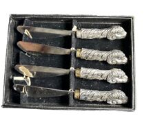 Arthur Court Spreaders Ram Design Set of 4 Cheese Knife Jam Butter picture